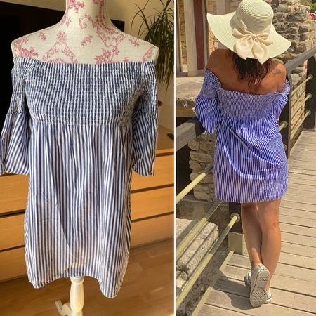 Trendy Instagram Sommerkleid Schulterfrei S/36