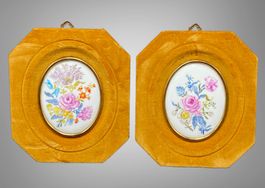 Miniatures porcelaine Limoges bouquets de fleurs XIXème