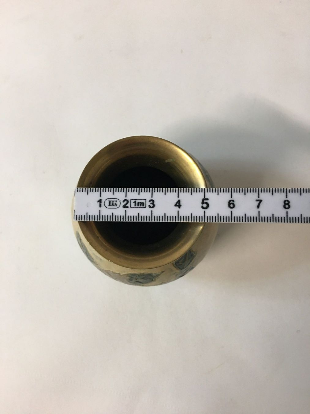 Vasen & Gefässe: Messing Vase mit Blumenmuster Handarbeit Vintage – Gebraucht aus Olten von ELHANDEL 5