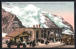 Jungfraubahn an der Station Eigergletsch