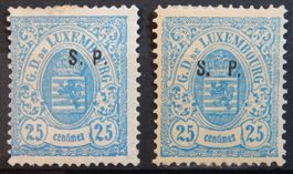 Luxemburg Dienst. Kat. 33 I&II * 1881/84 sign. Kat. 400 Euro