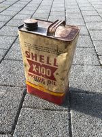 Shell X-100 Motor Oil Blechdose leer unrestauriert