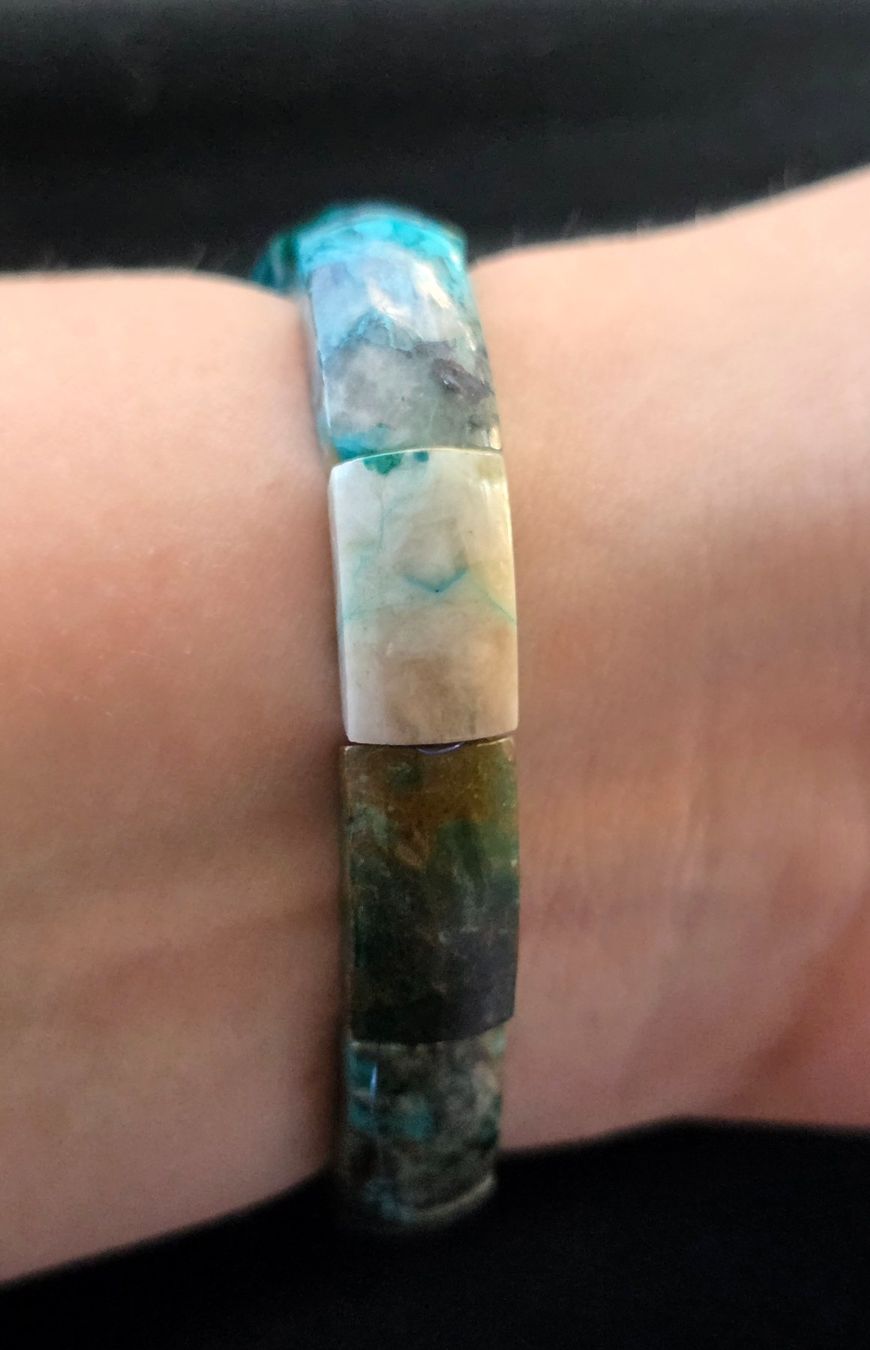 Mineralien & Heilsteine: Malachit-Chrysokoll Softbangle 💚💙 Nr D – Neu und originalverpackt aus Matzingen von Shay_Crystalz 2