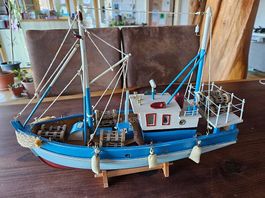 Deko Fischerboot aus Holz