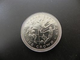 Isle of Man 1 Crown 1982 - Fussball WM in Spanien