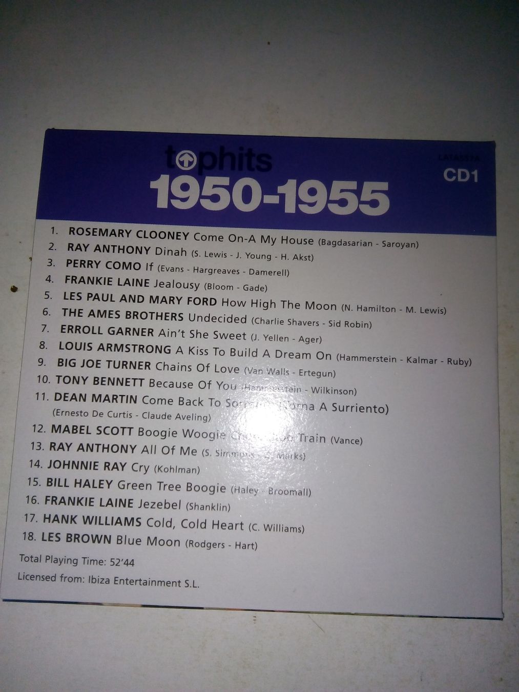 CD: Top Hits (1950-1955)   Various    5 CDs – Usato da St. Gallen venduto da elk2020 3