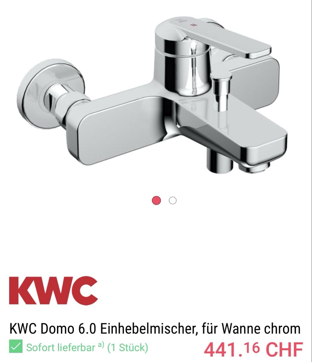 Kwc Rubinetteria: Bademischer KWC Domo 6 – Nuovo e nell'imballaggio originale da Binningen venduto da 55samsun 5