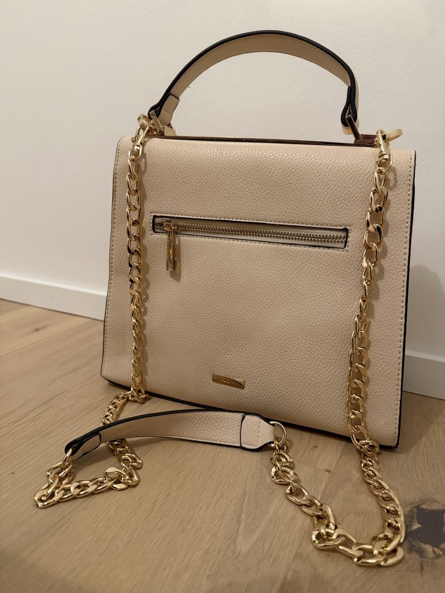 Borse da donna: Chic ALDO Top Handle Bag with Chain Accent - Cream – Nuovo (secondo la descrizione) da Bursinel venduto da maya_78 1