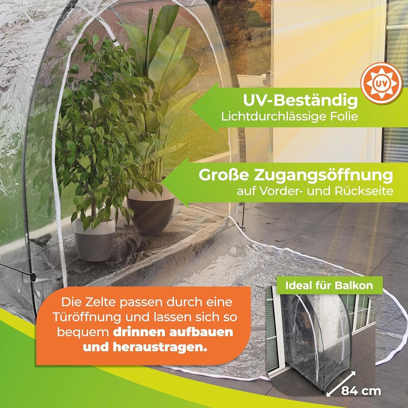 Gartenhäuser & Gewächshäuser: BioGreen Überwinterungszelt 175cm – Neu und originalverpackt aus Bottighofen von zaap 3