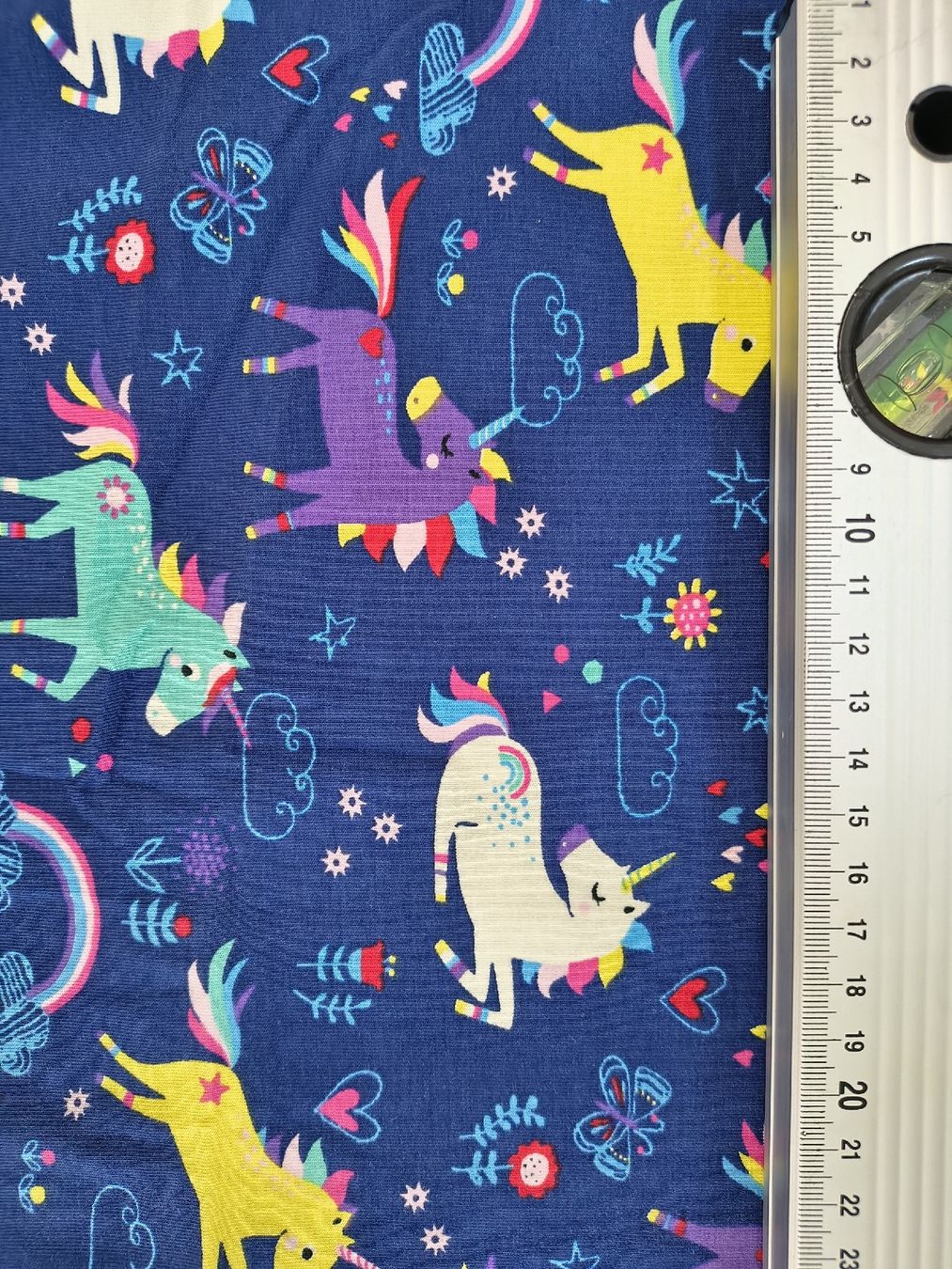 Tessuti: Einhorn Jersey Stoffe weiss und blau – Nuovo (secondo la descrizione) da Hausen AG venduto da Land.Ei 1
