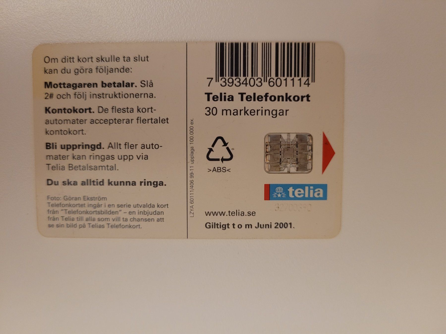 Schede telefoniche: Telefonkarte Schweden "Bär" – Usato da Inwil venduto da Flower2325 1