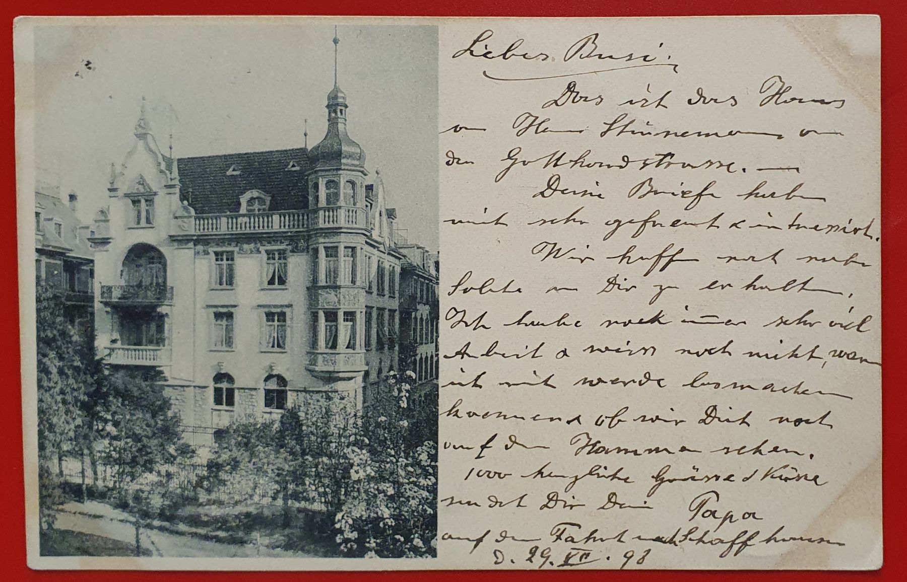 Cartes postales: Schaffhausen ? 1898 - Wohnhaus – D'occasion à Kreuzlingen par Rschweiz1