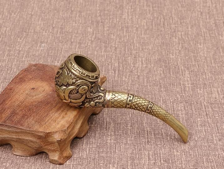 Pipe & Accessori: Pipe à fumer en cuivre pur rétro – Nuovo e nell'imballaggio originale da Gurmels venduto da Swisspod 2