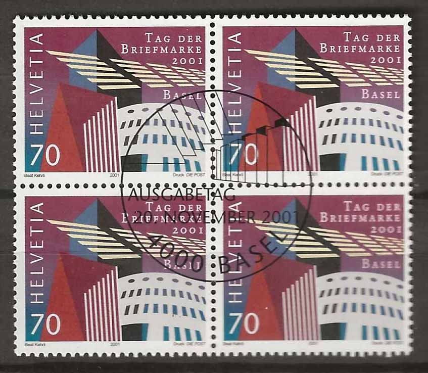 Tous les timbres: B1038 - Jour du timbre Basel 2001 B4 1er jour – D'occasion à Trélex par Phil_Albert