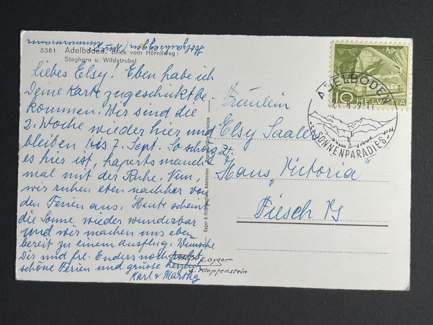 Cartes postales: Adelboden - Blick vom Hörnliweg – D'occasion à Steg VS par _vinci_ 1