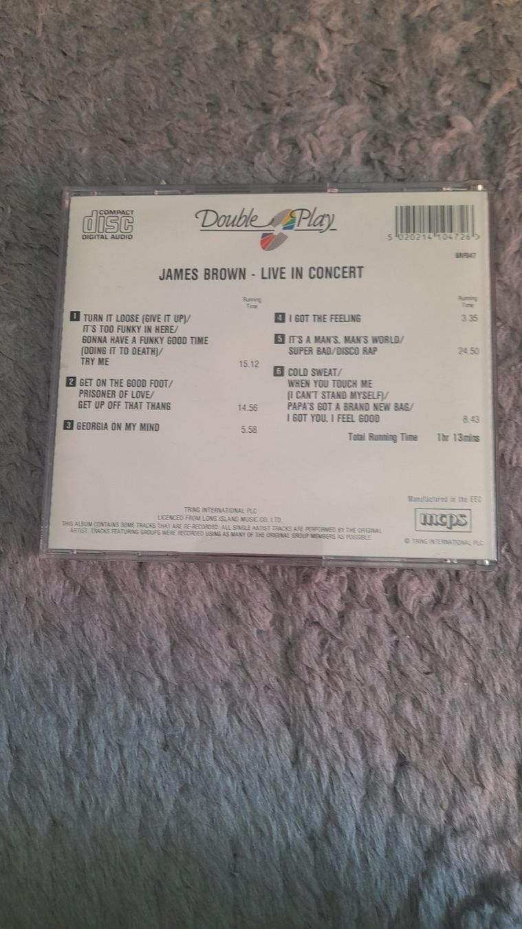 CD: JAMES BROWN    LIVE IN CONCERT    CD – Usato da Wetzikon ZH venduto da Ramones01 1