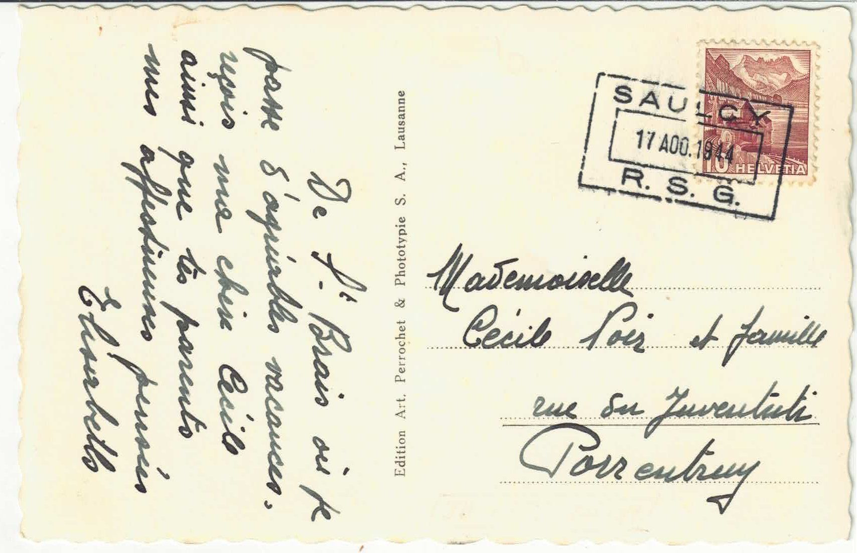 Cartoline postali: St. Brais - Vue generale – Usato da Ettingen venduto da Kartenplanet 1