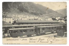Airolo (TI) Rest. Bahnhof Gotthardexpress - Wagons - 1904