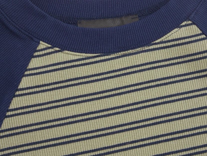 Tops: RIB ROUND NECK CONTRASTING STRIPE TOP – Neu (gemäss Beschreibung) aus Vuisternens-Romont von gol_xp6p 5