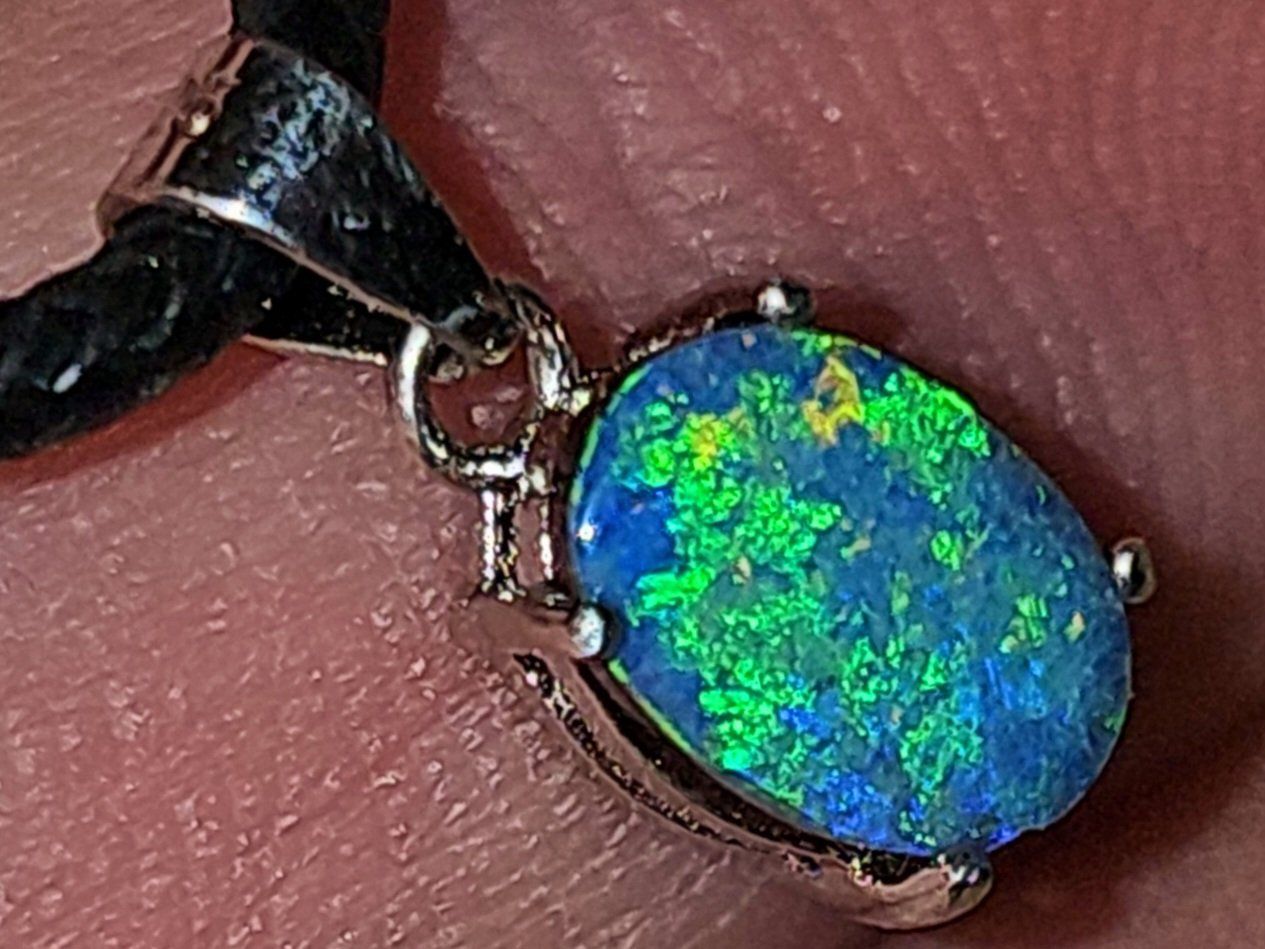 Ciondoli: Silber-Anhänger mit Australischer Opal Dublette – Nuovo e nell'imballaggio originale da Uerkheim venduto da Winwinner 2