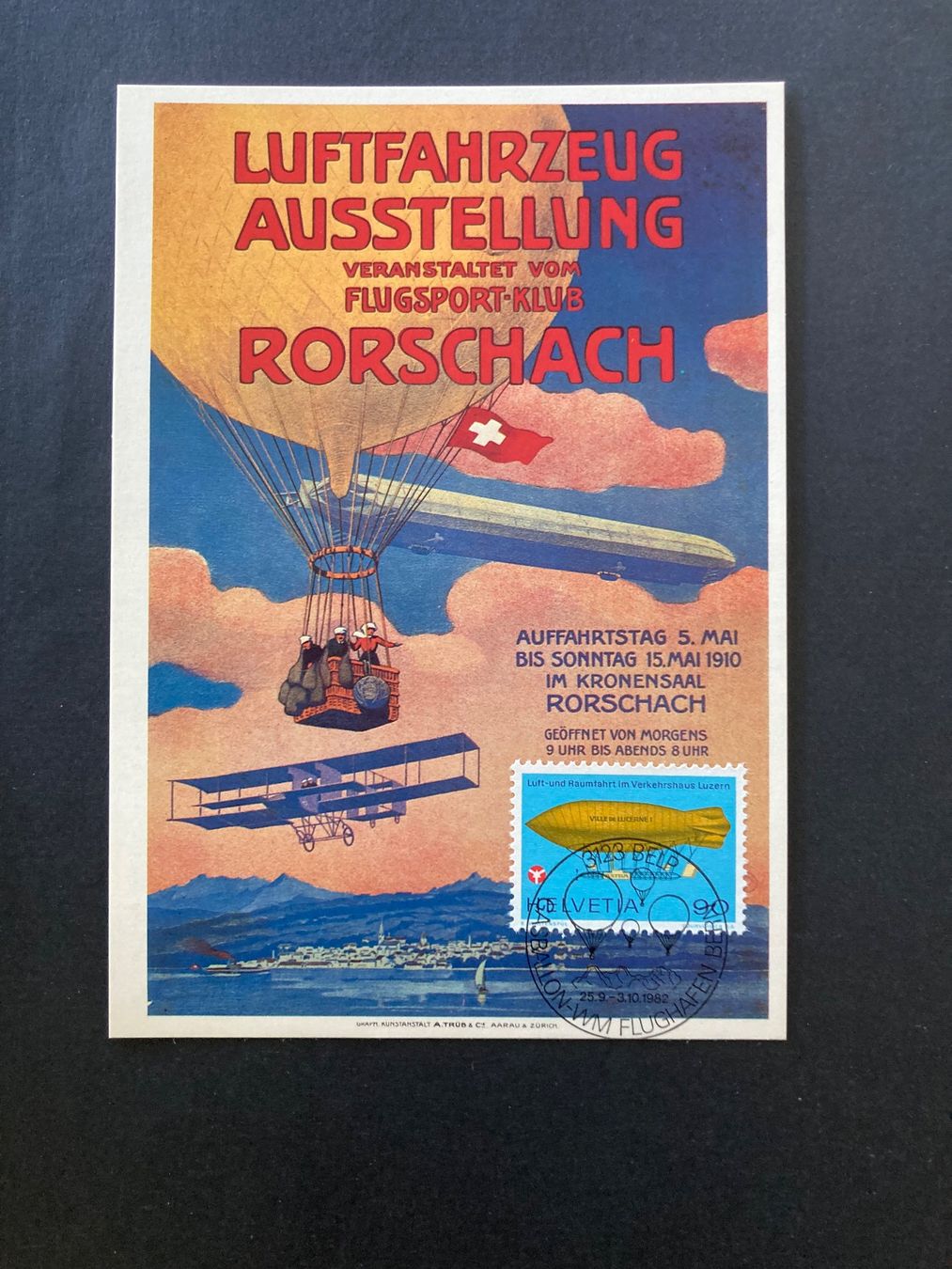 Tutti i francobolli: Helvetioa, Maximumkarten, Flugpostplakate – Usato da Domat/Ems venduto da Lareina2015 3