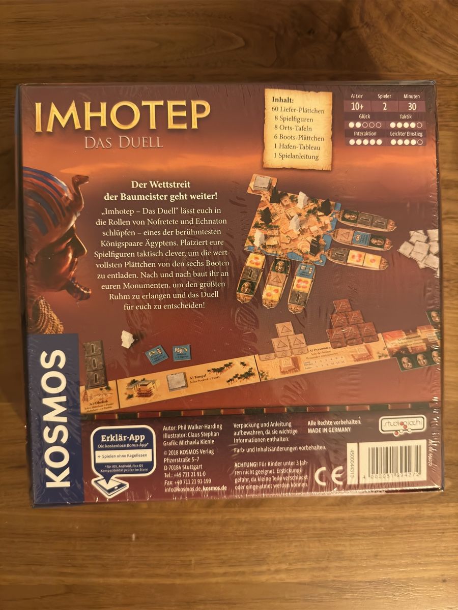 Kosmos Giochi: Imhotep - Das Duell (Neu/Eingeschweisst) – Nuovo e nell'imballaggio originale da Meggen venduto da Head_automatica 1