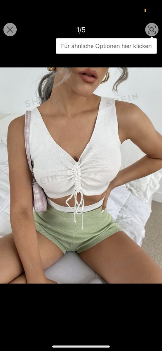 Shein Tops: Weisses Crop-Top von Shein, Gr. S – Neu (gemäss Beschreibung) aus Arbon von llaauraa