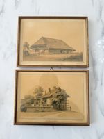 2 Gravures J.L. Aberli Bern / Litho Schweizer Heimatstil