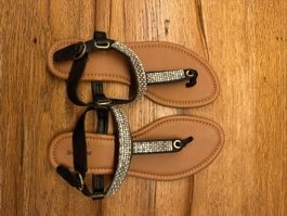 Sandalen Grösse 39, Glitzer und ungetragen