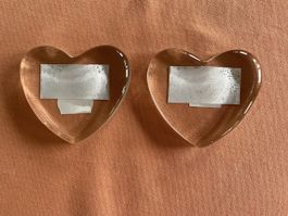 Glas Herz Briefbeschwerer