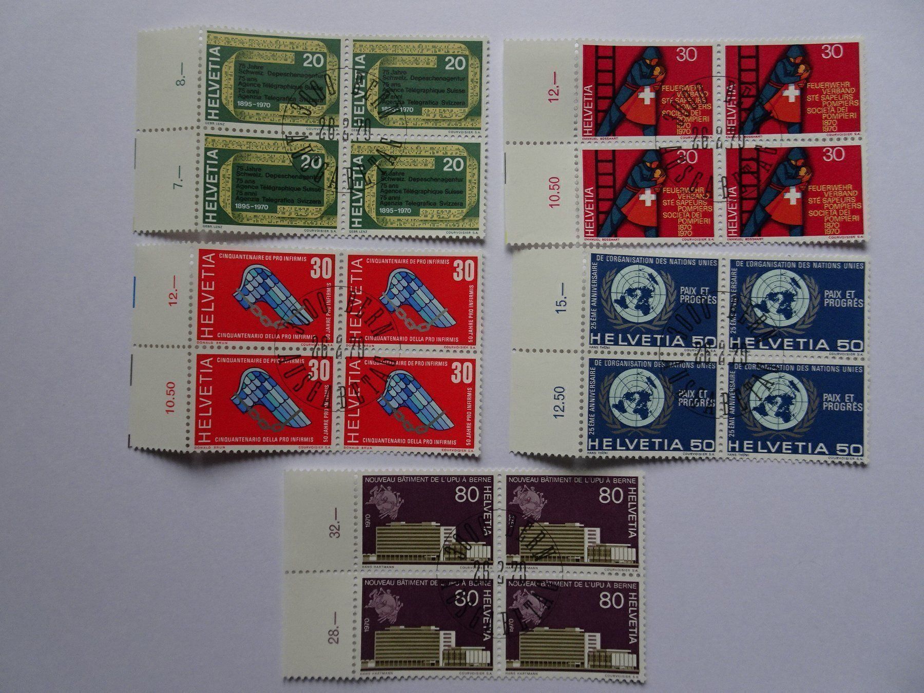 Tous les timbres: 1970 – Neuf (Voir description) à Aadorf par Chnorli-Furz