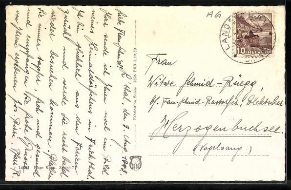 Cartes postales: AK Zeihen /Aarg., Ortsansicht mit Kirche – D'occasion à Berlin par bartko-reher 1