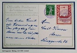 Flugtag Bern 30.III.1913 Geflogener Beleg Kat.LH PF 2 A