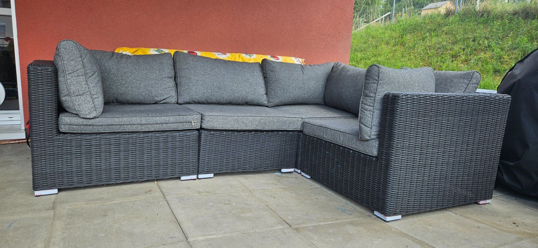 Sofas: Garten Lounge Polyrattan Ecksofa grau mit Auflagen – Gebraucht aus Wettswil von zizo_10