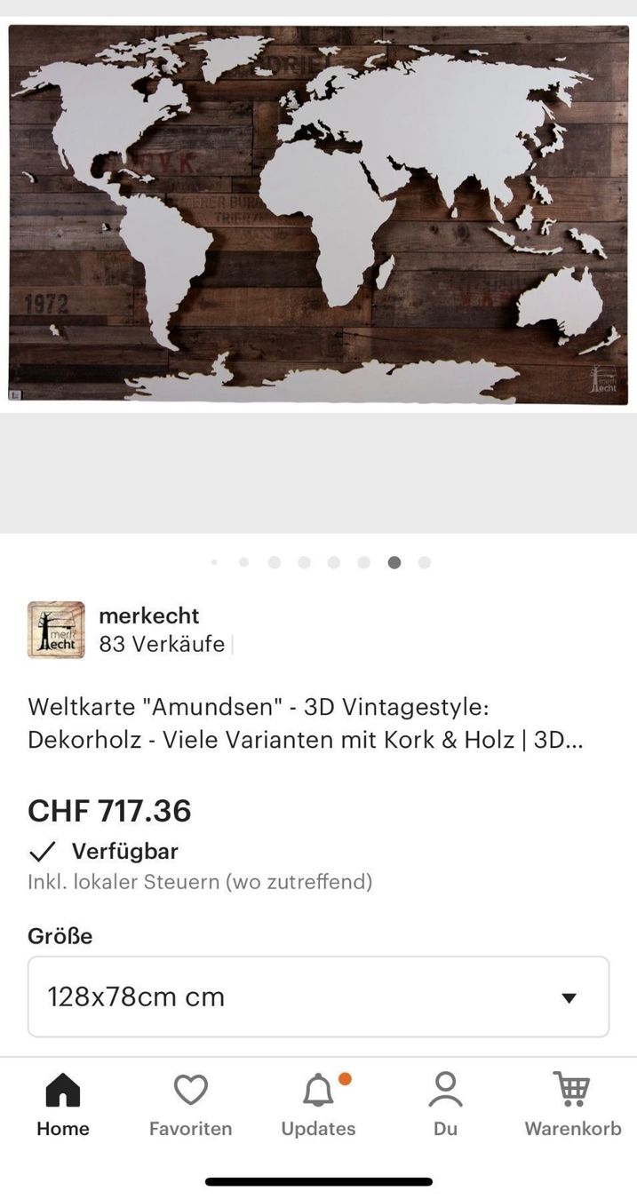 Foto & Immagini: Weltkarte beleuchtet – Usato da Zürich venduto da Alina1206 1