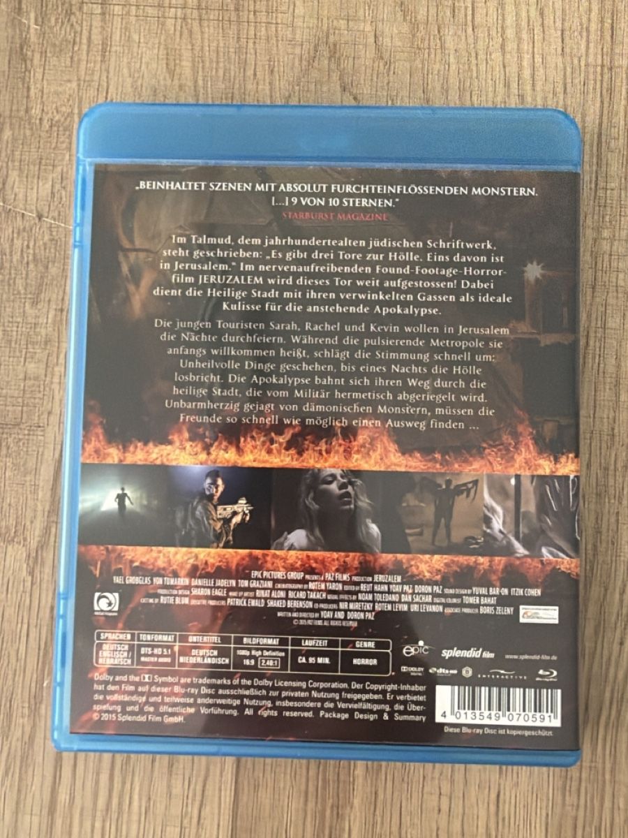 Tutti i DVDs: JeruZalem (2015) BluRay – Usato da Hagendorn venduto da masterchieff 1