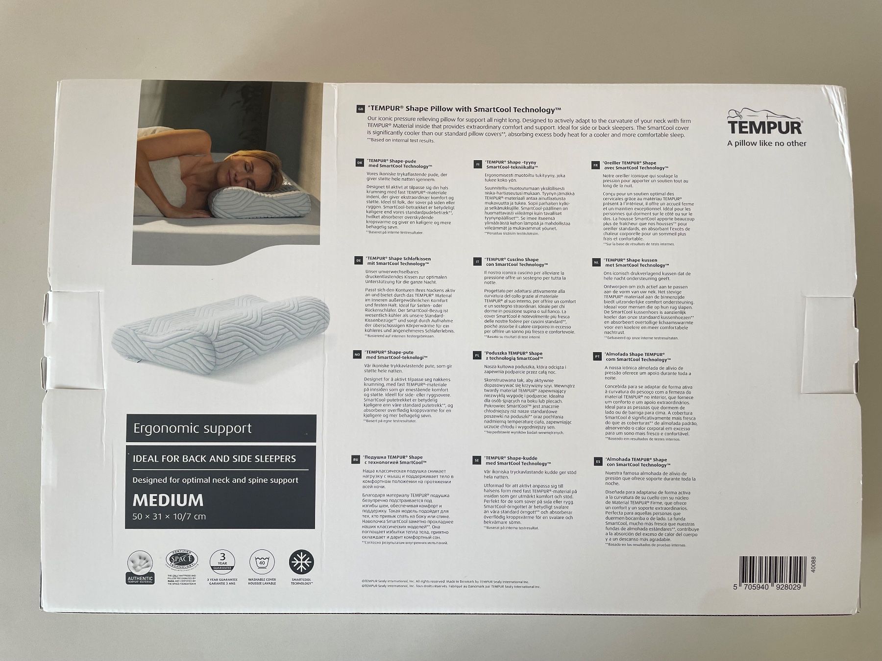 Tempur Cuscini: TEMPUR Shape SmartCool Schlafkissen M – Nuovo e nell'imballaggio originale da St. Gallen venduto da rap_wm5l 1