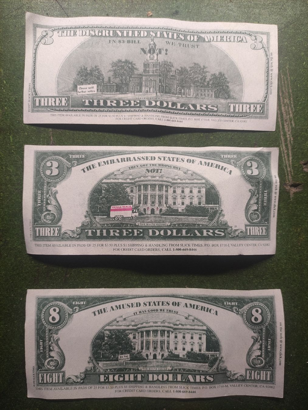 Banconote: 3 & 8 $ Dollar Noten – Usato da St. Gallen venduto da Pintador 1