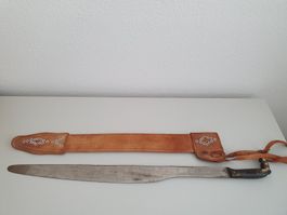 Mexikanische Machete mit Adlerkopf Horngriff