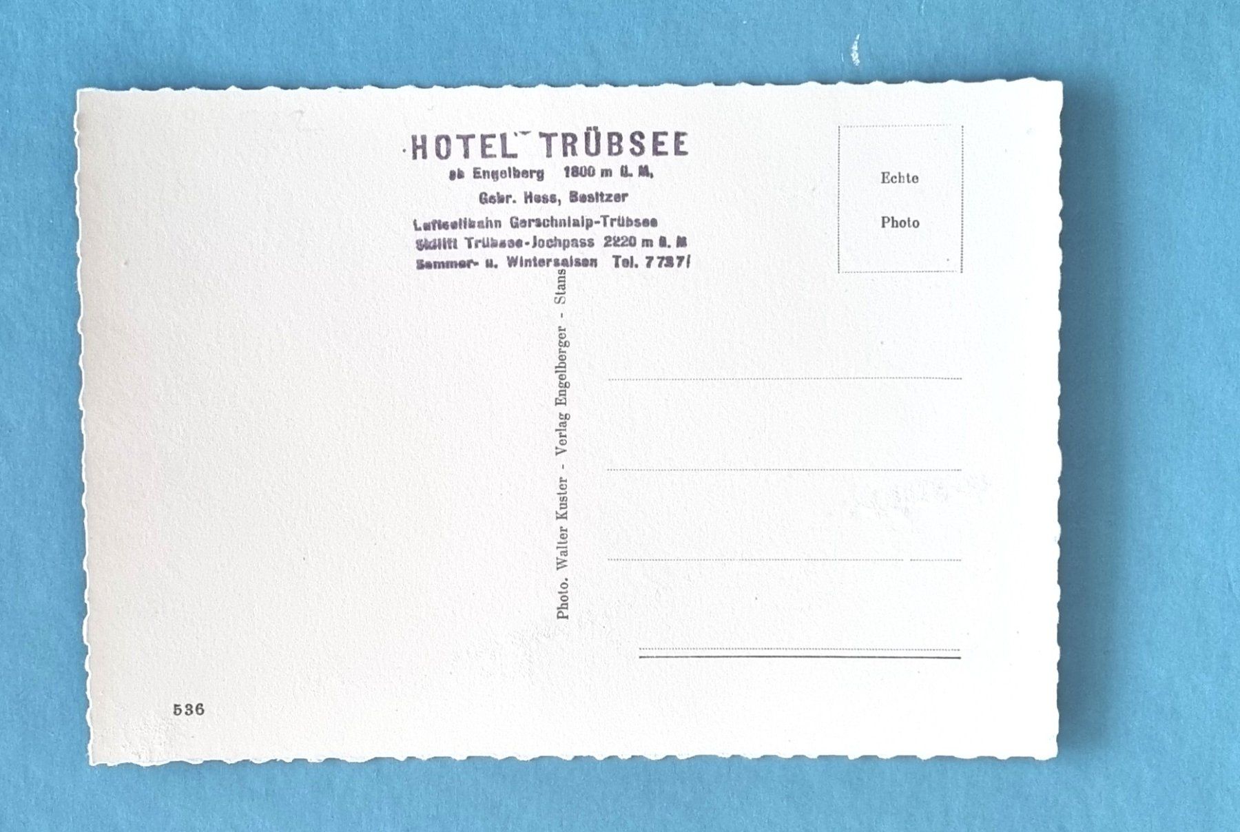 Cartoline postali: Engelberg - Schwebebahn Gerschnialp - Trübsee – Usato da Rothrist venduto da RROENK 1