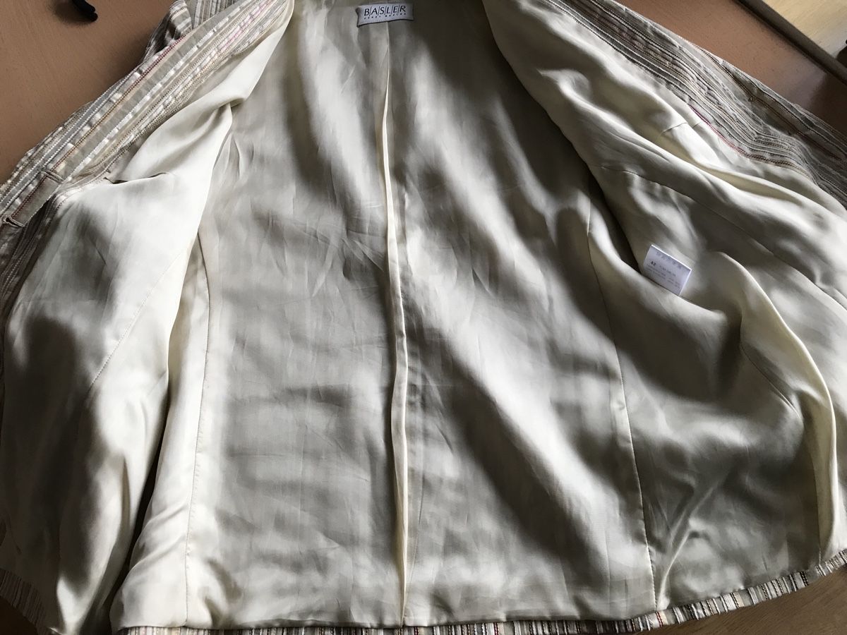 Basler Giacche: Veste BASLER élégante à rayures T 42 beige rosé – Nuovo (secondo la descrizione) da Morges venduto da sandy069 7