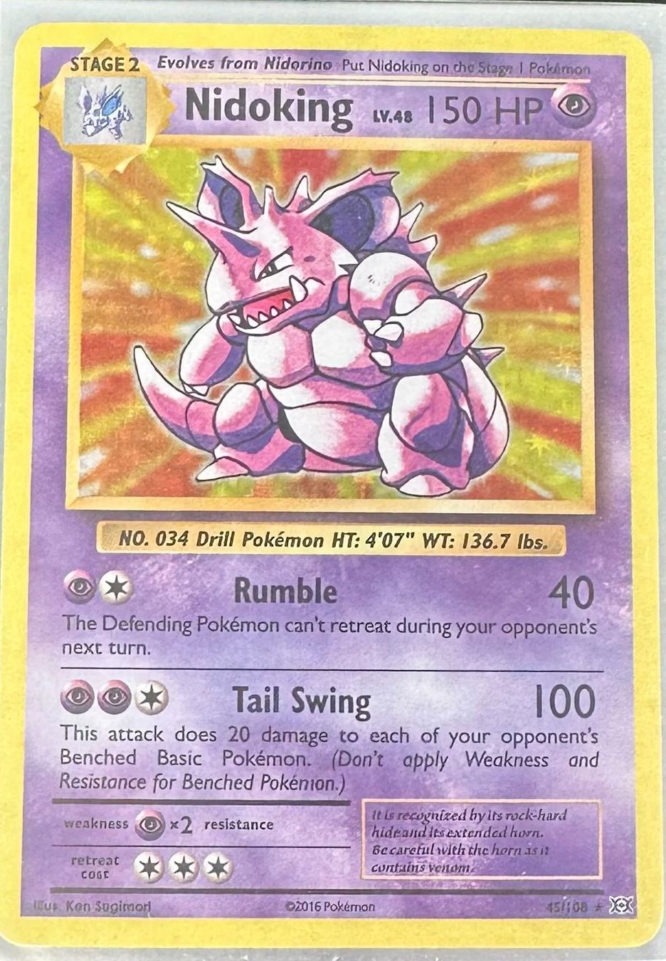 Pokémon Carte collezionabili: Nidoking 45/108 Englisch Pokémon Evolutions Holo – Nuovo (secondo la descrizione) da Dübendorf venduto da TrimTrend