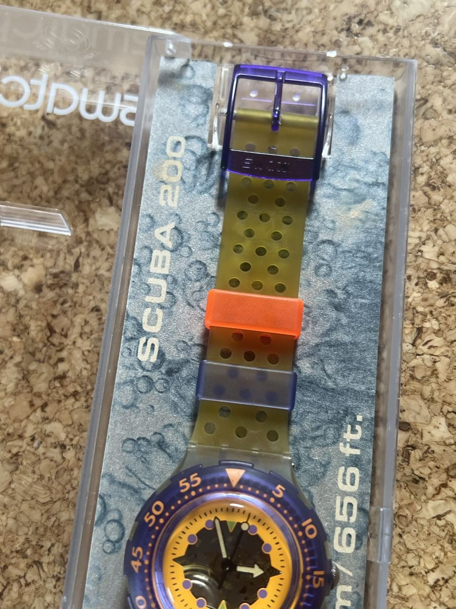 Swatch Orologi: Swatch Scuba 200 Uhr VIOLET Orange – Usato da Basel venduto da bellespirit 4