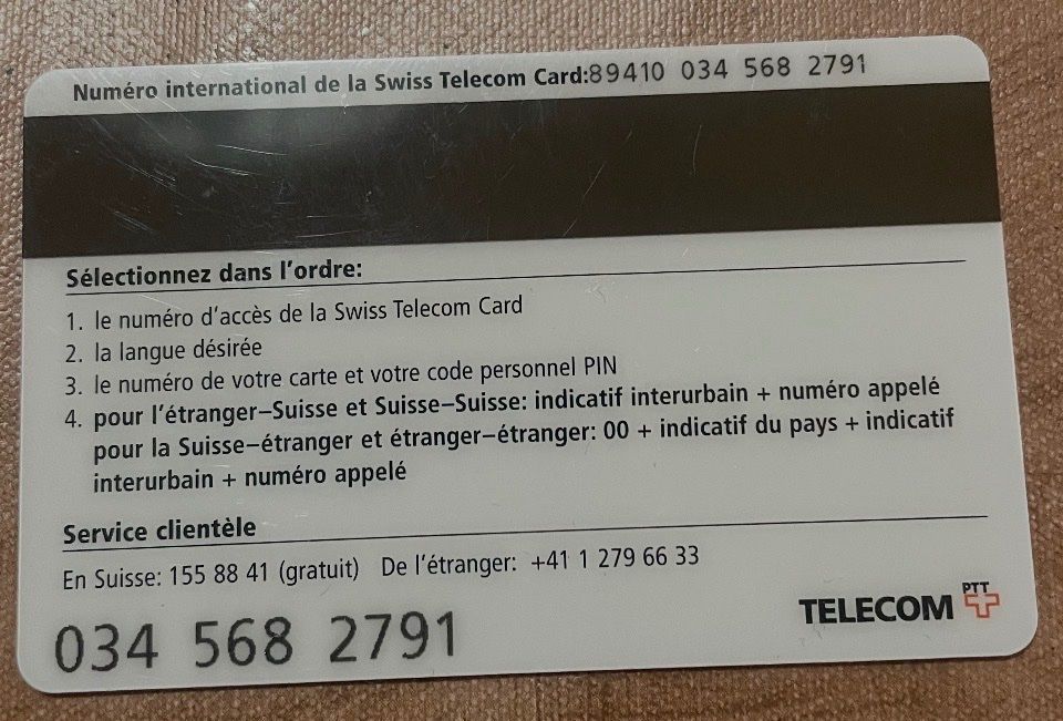 Schede telefoniche: Seltene Int. SWISS TELECOM CARD – Usato da Tschiertschen venduto da spr_wj76 1