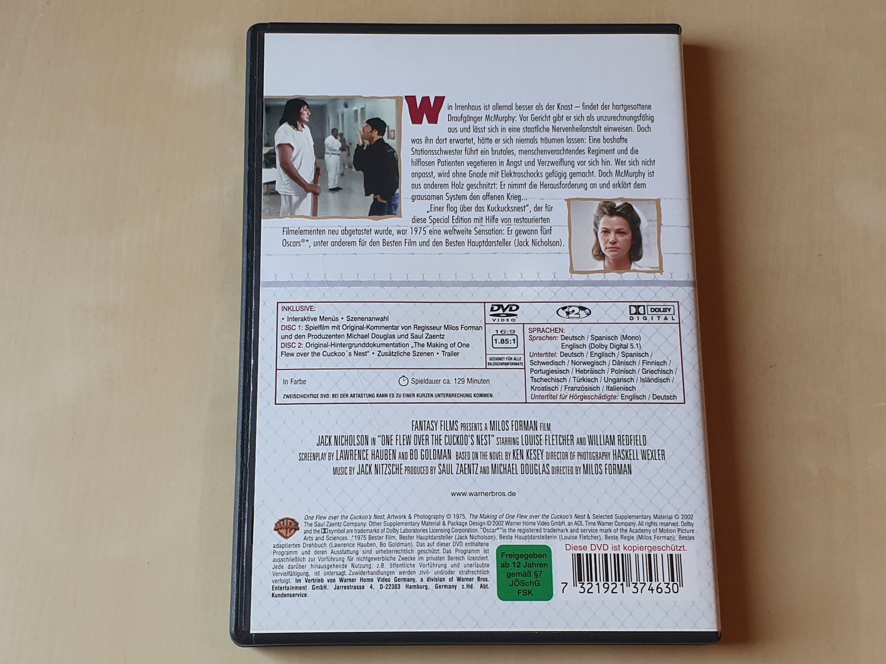 Tutti i DVDs: Einer flog über das Kuckucksnest 2 DVD's – Usato da Stansstad venduto da collectorsshop 1