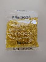 Preciosa Rocailles gold-gelbe Perlen Perles im 50g Tütchen