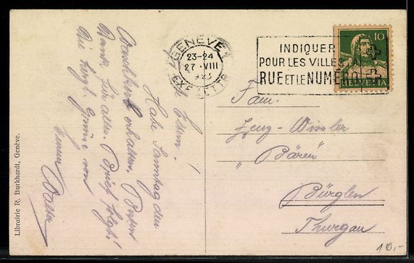 Cartes postales: AK Genève, Hotel des Postes – D'occasion à Berlin par bartko-reher 1