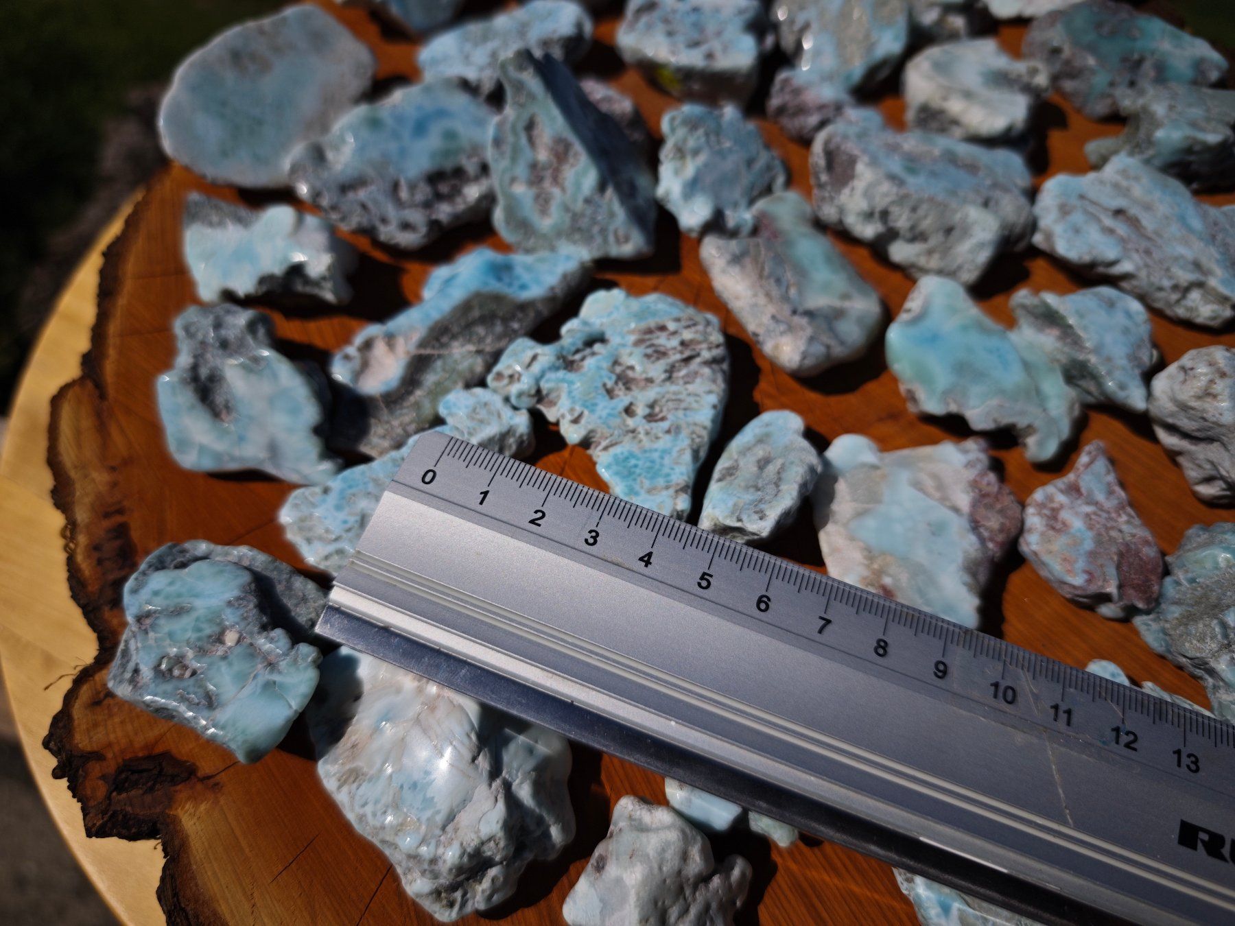 Minerali & Pietre curative: Larimar Atlantisstein grosses Lot 1.4kg – Nuovo (secondo la descrizione) da St. Margrethen SG venduto da Lichthueter 8