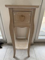 Beistellmöbel mit Schublade Landhausstil hellbraun