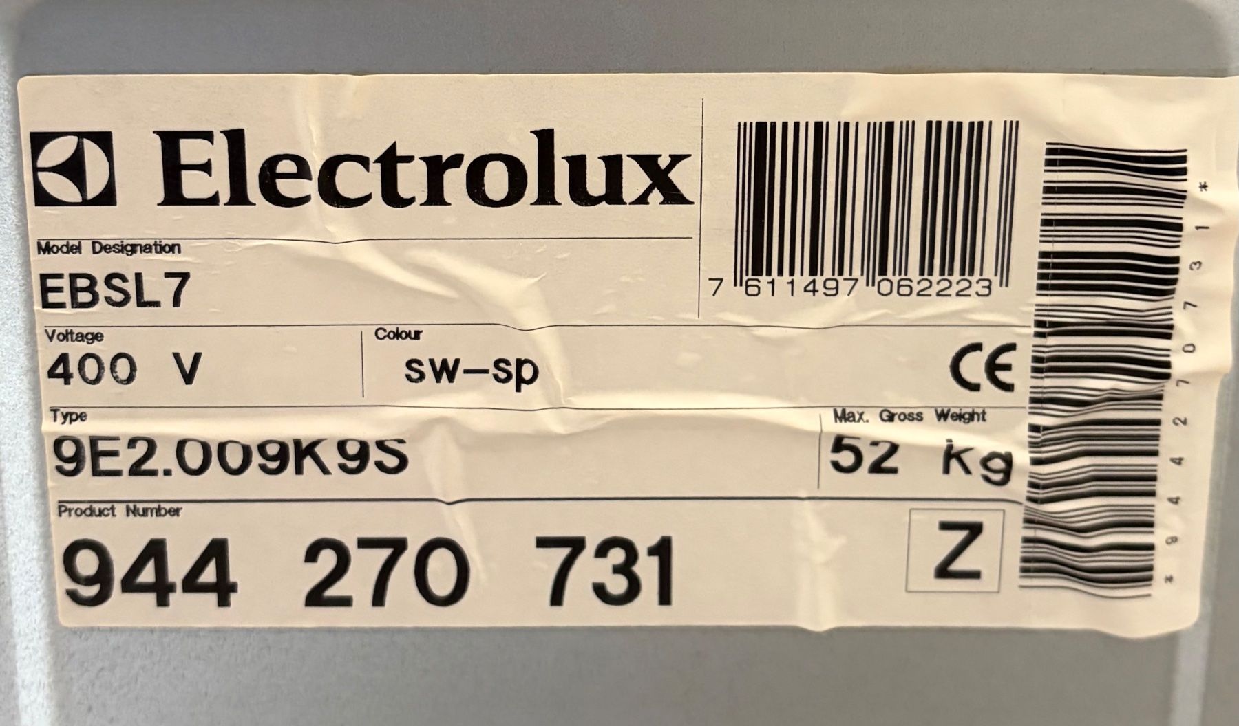 Electrolux Backöfen: Electrolux EBSL7 Kombi Elektro Backofen Kochfeld SET 400V – Gebraucht aus Muttenz von ZAGAU 2